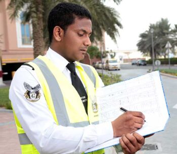 event traffic marshall recording number of vehicle